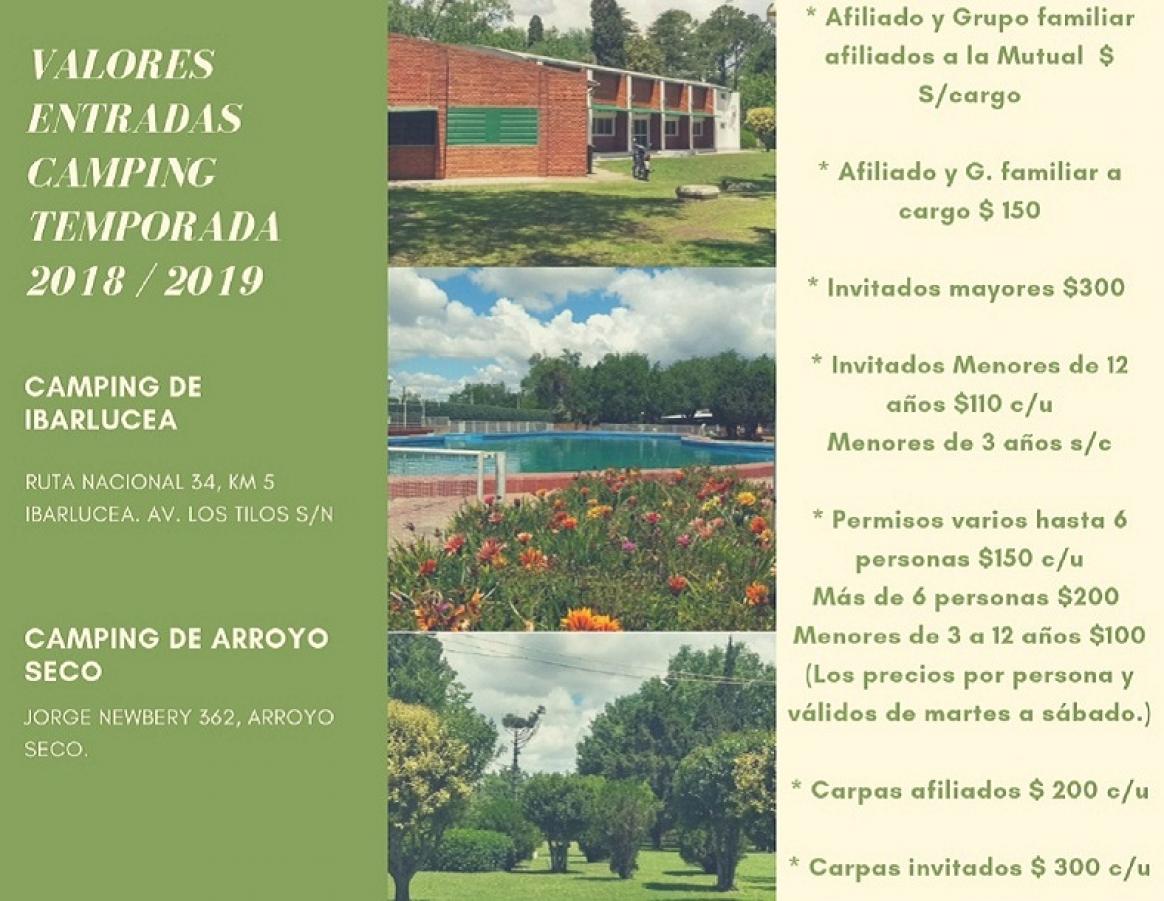 YA ESTÁN LAS TARIFAS PARA LA TEMPORADA DE PILETA 2018 / 2019